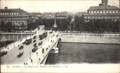 CPA Paris La Place et le Theatre du Chatelet