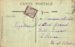 POSTAL Paris de la VENDIMIA la puerta Denis santo y el bulevar