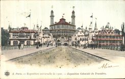 Feria de mundo de Paris de la POSTAL de la VENDIMIA de Trocaero 1900