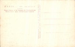 POSTAL Paris Notre Dame de la VENDIMIA y el jardin público del palacio de L arzobispo