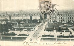 Panorama Tileries de Paris de la POSTAL de la VENDIMIA