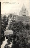 VINTAGE POSTCARD Paris Crowns Heart and the funicular of Montmartre