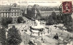 CPA Paris Place de La Republique et l hotel moderne