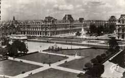 POSTAL Paris de la VENDIMIA y su opinion de las maravillas sobre el lugar del carrusel y el paladar de la lumbrera