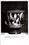 La POSTAL Paris Musee de la VENDIMIA de la lumbrera antigua Cratere tiene figuras Grecia Heracles y Argonautes del rojo