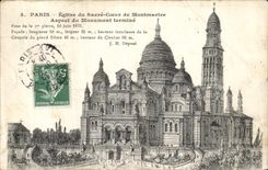 CPA Paris Eglise du Sacre Coeur de Montmartre Aspect du Monument termine