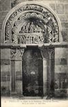 VINTAGE POSTCARD Vezelay Eglise of the Madeleine gate of Narthex Carries of right hand side