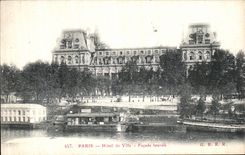 VINTAGE POSTCARD Paris Town hall Side wall