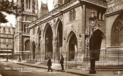 VINTAGE POSTCARD Paris Porch of German St L Auxerre native