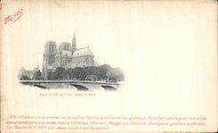 Apse de Paris de la POSTAL de la VENDIMIA de la publicidad de Notre Dame Maggi