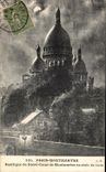 VINTAGE POSTCARD Paris Montmartre Basilica of the Sacring Heart of Montmartre to the Light of Iune