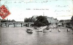 CPA Paris Pont Neuf et la Seine