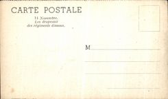 CPA 11 Novembre Les drapeaux des regiments dissous Militaria