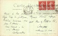 VINTAGE POSTCARD Paris the Senate Garden of Luxembourg Lion