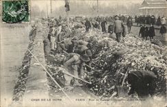 VINTAGE POSTCARD Paris Raw of the Seine Bridge of Tolbiac Discharge of the refuse