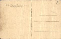 VINTAGE POSTCARD Paris Crowns Heart of Montmartre Porte D main entrance