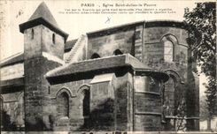 VINTAGE POSTCARD Paris Church Jullen Saint the Poor one