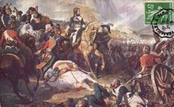 VINTAGE POSTCARD General Versailles Bonaparte with the battle of Rivoli Militari