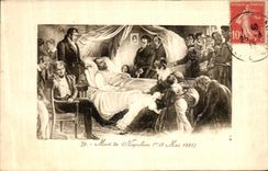 VINTAGE POSTCARD Dead Fontainebleau of Napoleon 1st May 5th  1821