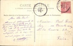 VINTAGE POSTCARD Fontainebleau Chambre has Coucher of Napoleon 1st