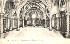 VINTAGE POSTCARD Paris Sainte the Vault Cryple