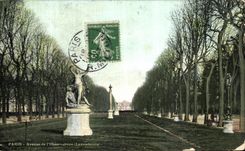 VINTAGE POSTCARD Paris Avenue of L Luxembourg observatory