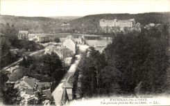CPA Bagnoles De L Orne Vue Generale prise du Roc au Chien