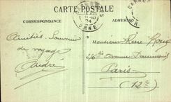 La POSTAL Montmerrey Envieons de Mortree L uno de la VENDIMIA de las etapas y la cascada del blanco amarran