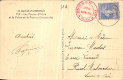 CPA La Suisse Normande Les Roches d Oetre et la Vallee de la Rouvre