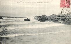 CPA Wimereux Gros Temps a la Rochette