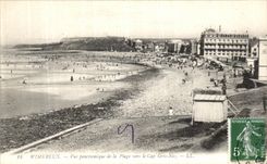 CPA Wimereux Vue Pancramique de la Plage Vers le Cap Gris Nez