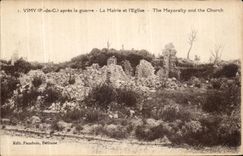 CPA Vimy Apres la Guerre La Mairie et L Eglise Militaria