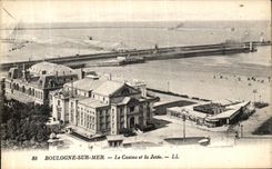 VINTAGE POSTCARD Boulogne On Sea the Casino and the Pier Academy of Gymnastics