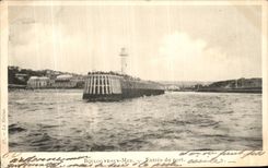 VINTAGE POSTCARD Boulogne On Entered Sea of the Port