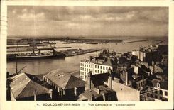 VINTAGE POSTCARD Boulogne On Sea View and L Landing stage