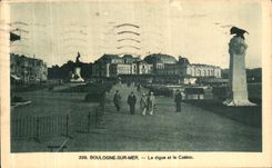 VINTAGE POSTCARD Boulogne On Sea Boulevard the Dam and the Casino