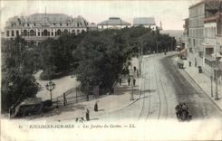 VINTAGE POSTCARD Boulogne On Sea Gardens of the Casino