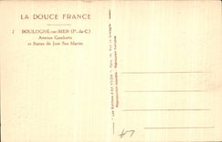 VINTAGE POSTCARD Boulogne on Sea Which occurred Gambetta