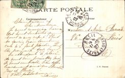 VINTAGE POSTCARD Paris the night the large palace illuminates