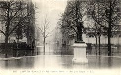 VINTAGE POSTCARD Paris Floods Of Street Jeau Gonjon