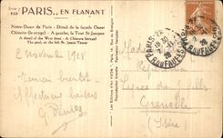 Sueno de Paris Notre Dame de la POSTAL de la VENDIMIA el stryge