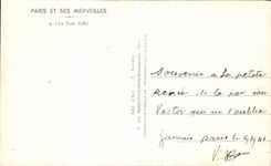 CPA Paris Ses Merveilles Tour Eiffel Peniche 