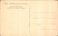 Feria de Paris de la POSTAL de la VENDIMIA de la fuente decorativa 1925 de los artes de Rene Lalique