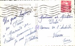 CPSM Paris y sus maravillas de Facude de la catedral de Notre Dame