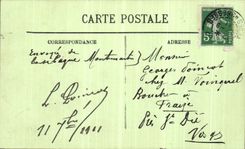 VINTAGE POSTCARD Paris the Monument of the Knight of the Bar