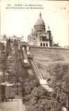 VINTAGE POSTCARD Paris Crowns Heart and funicular of Montmartre