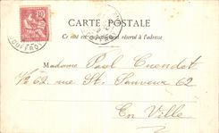 VINTAGE POSTCARD Paris Church of the Madeleine Seen Of the street Tronchet