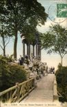 VINTAGE POSTCARD Paris Park of the Chaumonts Hillocks the View point