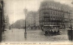 CPA Inondations De Paris Rue de Lyon