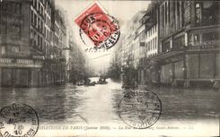 CPA Inondations De Paris La Rue du Faubourg Saint Antoine